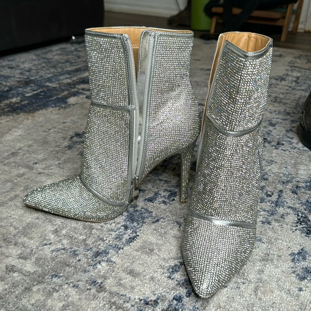 Rhinestone Booties. 4 weeks old! Never Worn! - Picture 6 of 16